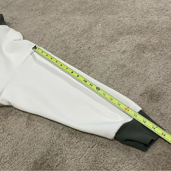 Fabletics Catarina Mock Neck Half Zip Pullover 1X White Dove/Safari - Picture 9 of 11